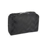 Xl Rectangular Cosmetic In Herringbone Jacquard