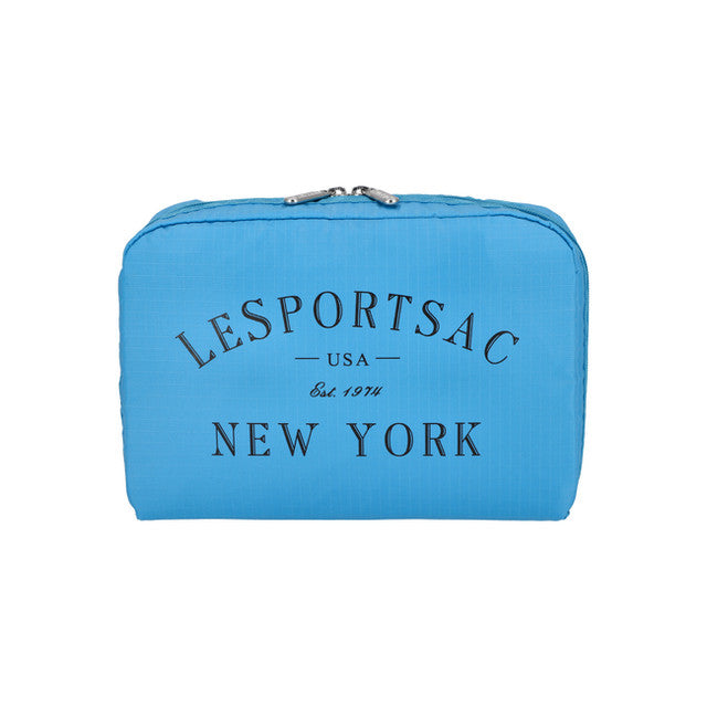 Xl Rectangular Cosmetic In Vivid Blue Logo Cosm