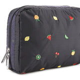 Xl Rectangular Cosmetic In Mixed Fruit Embroidery