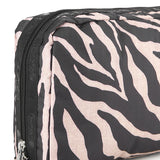 Xl Rectangular Cosmetic In Raffia Zebra