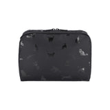 LeSportsac Unisex Xl Rectangular Cosmetic In Black Cats