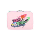 LeSportsac Unisex Pouch Extra Large Rectangular Cosmetic In Ppg Pink/Mint Rect Cosm