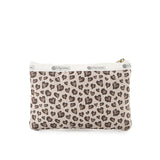 3-Zip Cosmetic In Latte Heart Leopard