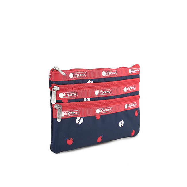 LeSportsac Aksesoris Unisex 3-Zip Cosmetic In Red Delicious Navy/Red