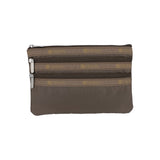 LeSportsac Unisex 3-Zip Cosmetic In Dark Chocolate