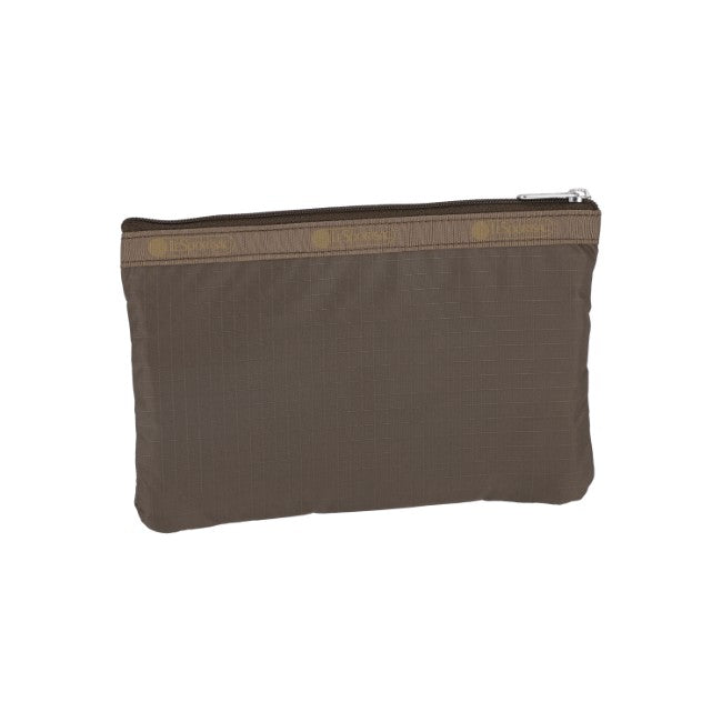 LeSportsac Unisex 3-Zip Cosmetic In Dark Chocolate