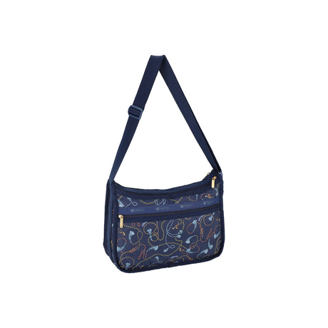 LeSportsac Tas Unisex Crossbody Deluxe Everyday Bag In Navy Status Chain