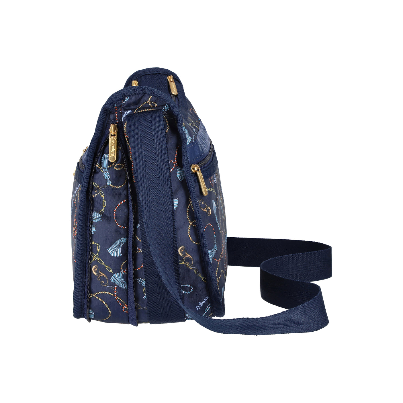 LeSportsac Tas Unisex Crossbody Deluxe Everyday Bag In Navy Status Chain