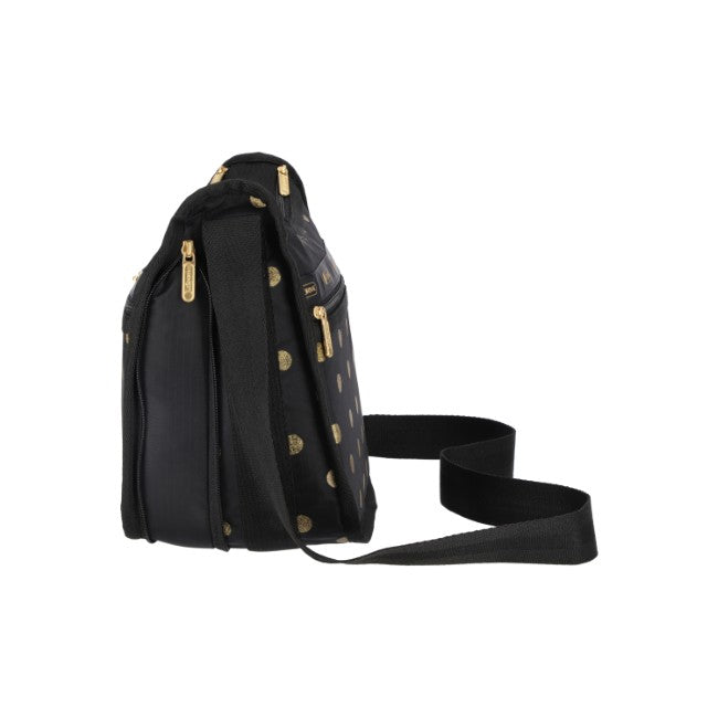 LeSportsac Unisex Deluxe Everyday Bag In Gold Glitter Dots