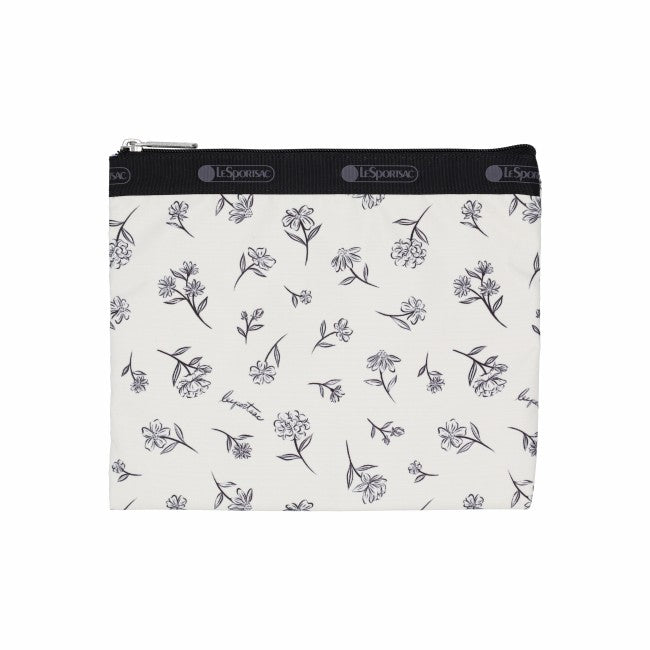 LeSportsac Unisex Deluxe Everyday Bag In Ink Sketched Floral Ivory