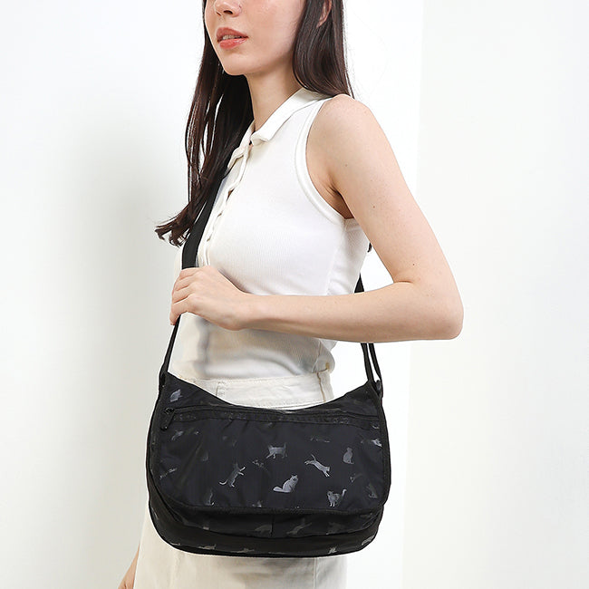 LeSportsac Unisex Classic Hobo In Black Cats