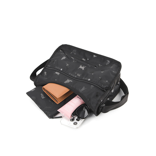 LeSportsac Unisex Classic Hobo In Black Cats