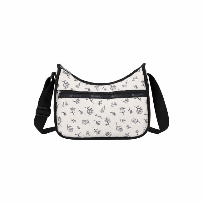 LeSportsac Unisex Bags Classic Hobo In Ink Sketched Floral Ivory