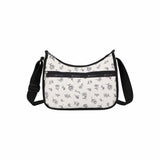 LeSportsac Unisex Bags Classic Hobo In Ink Sketched Floral Ivory