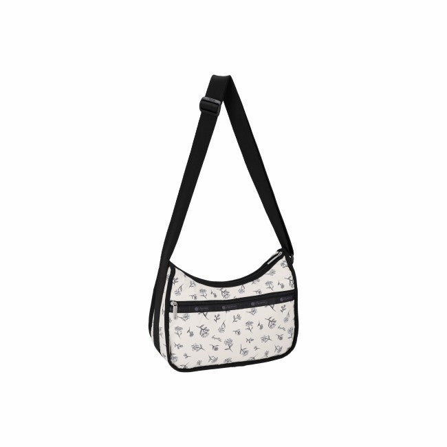 LeSportsac Unisex Bags Classic Hobo In Ink Sketched Floral Ivory