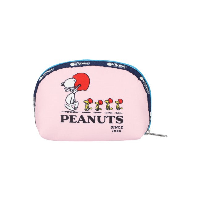 LeSportsac Unisex Pouch Medium Dome Cosmetic In Peanuts Snoopy Dome Cosm