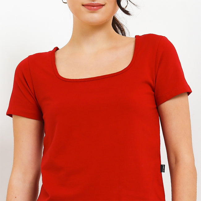 Hush Puppies Pakaian Kaos Wanita Peta In Maroon