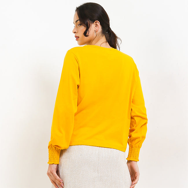 Hush Puppies Pakaian Kaos Wanita Leelo In Mustard