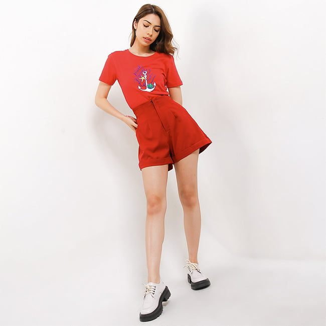 Hush Puppies Pakaian Wanita T Shirt Mayyas In Red