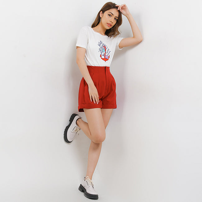 Hush Puppies Pakaian Wanita T Shirt Mayyas In White