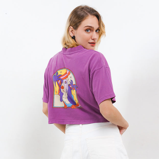 Hush Puppies Pakaian Wanita T Shirt Prapa In Lilac