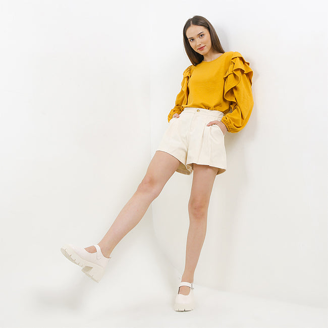 Hush Puppies Pakaian Wanita Blouse Dc Civia In Mustard