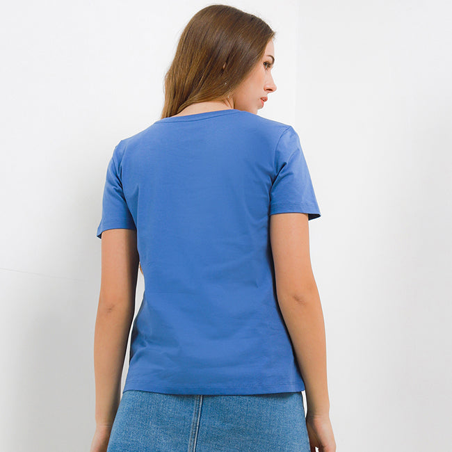 Hush Puppies Pakaian Wanita T Shirt Daidai In Blue
