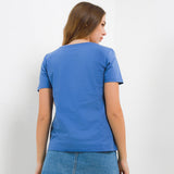 Hush Puppies Pakaian Wanita T Shirt Daidai In Blue
