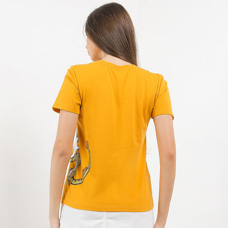 Hush Puppies Pakaian Wanita T-Shirt Biyu In Mustard