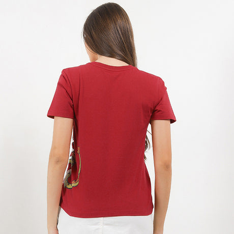 Hush Puppies Pakaian Wanita T-Shirt Biyu In Red