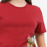 Hush Puppies Pakaian Wanita T-Shirt Biyu In Red