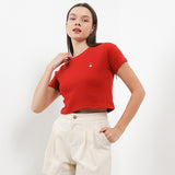 Hush Puppies Apparels Wanita T Shirt Forma In Red