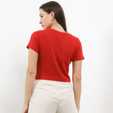 Hush Puppies Apparels Wanita T Shirt Forma In Red