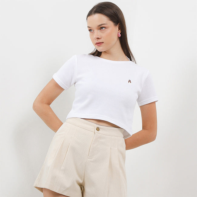 Hush Puppies Apparels Wanita T Shirt Forma In White