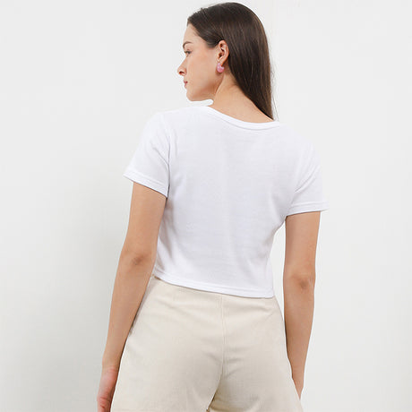 Hush Puppies Apparels Wanita T Shirt Forma In White