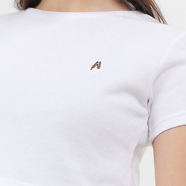 Hush Puppies Apparels Wanita T Shirt Forma In White