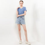 Hush Puppies Pakaian Wanita T Shirt Bsc Vierra V In Blue