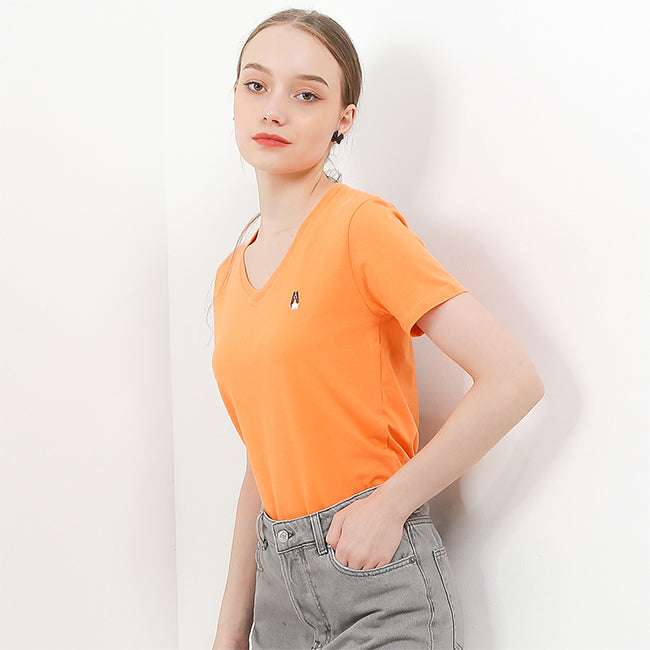 Hush Puppies Pakaian Wanita T Shirt Bsc Vierra V In Orange