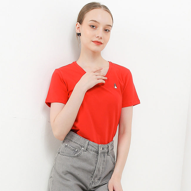 Hush Puppies Pakaian Wanita T Shirt Bsc Vierra V In Red