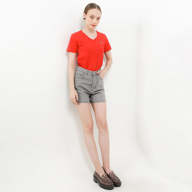 Hush Puppies Pakaian Wanita T Shirt Bsc Vierra V In Red