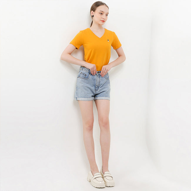 Hush Puppies Pakaian Wanita T Shirt Bsc Vierra V In Yellow
