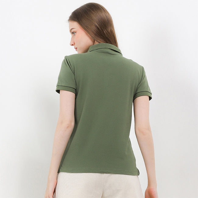 Hush Puppies Pakaian Wanita Ardith 5 Polo In Olive