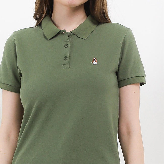 Hush Puppies Pakaian Wanita Ardith 5 Polo In Olive