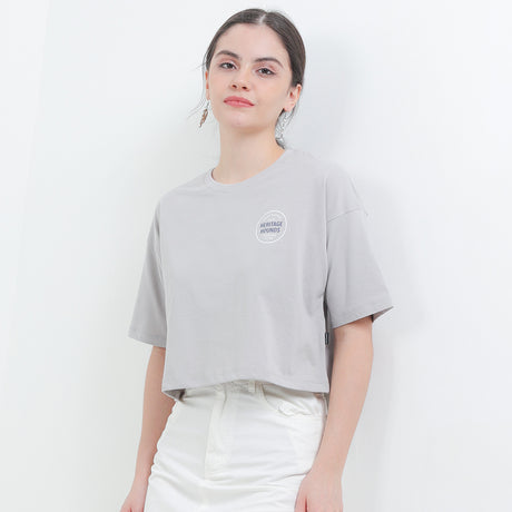 Hush Puppies Pakaian Wanita T Shirt Hh Onderea In Grey