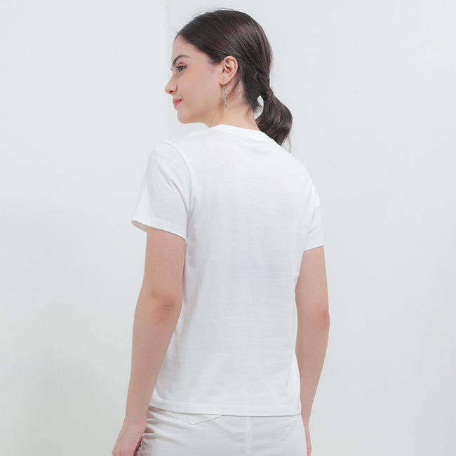 Hush Puppies Pakaian Wanita T Shirt Hh Bastia In Off White