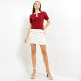 Hush Puppies Pakaian Wanita 90S Pointel In Red