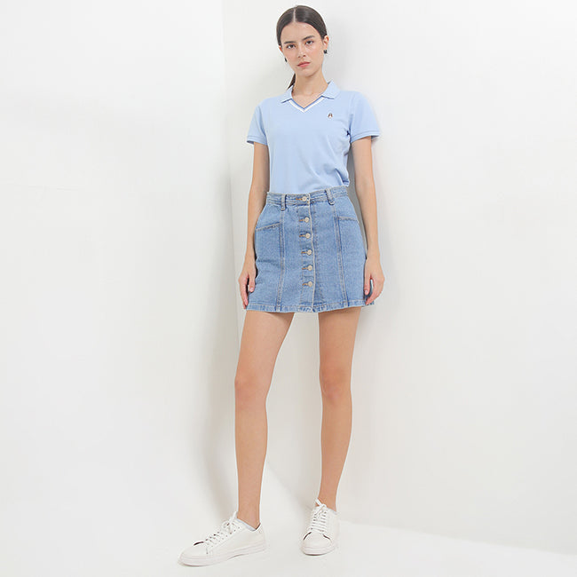 Hush Puppies Pakaian Wanita Viela Polo In Blue