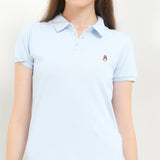 Hush Puppies Pakaian Wanita Bsc Ardyne Polo In Light Blue