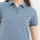 Hush Puppies Pakaian Wanita Bsc Ardyne Polo In Medium Blue