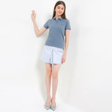 Hush Puppies Pakaian Wanita Bsc Ardyne Polo In Medium Blue